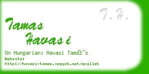 tamas havasi business card